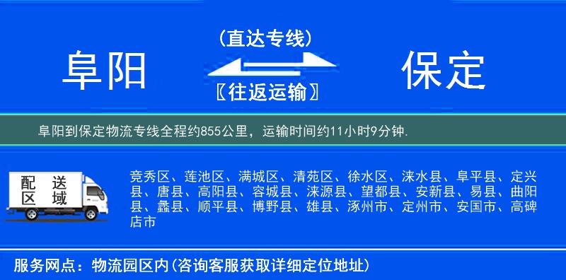 阜陽(yáng)到物流專線