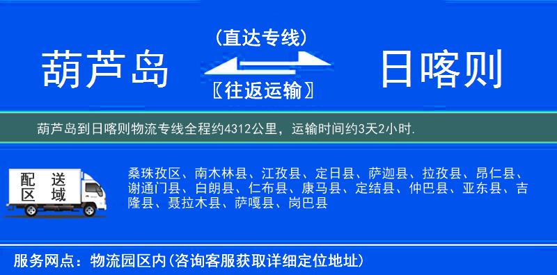 葫蘆島到物流專線