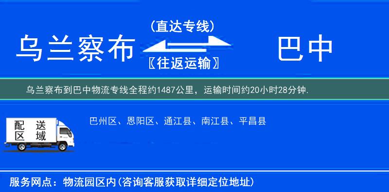 烏蘭察布到物流專線